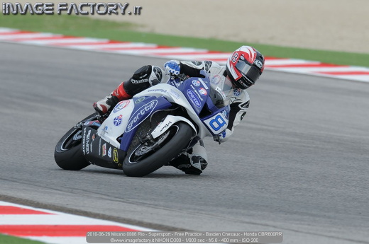 2010-06-26 Misano 0886 Rio - Supersport - Free Practice - Bastien Chesaux - Honda CBR600RR